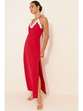 Mandinga ‘Berry’ Linen Blend Maxi Dress
